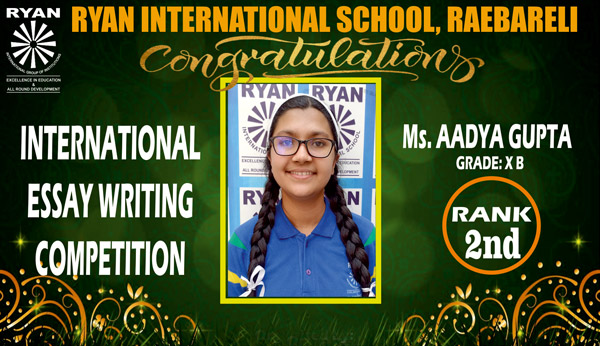 Ms. Adhya Gupta, Ryan International School Montesoori, Sultanpur Road