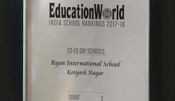 Awarded 3rd Rank - India School Ranking
