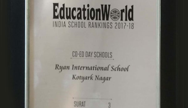 Awarded 3rd Rank - India School Ranking
