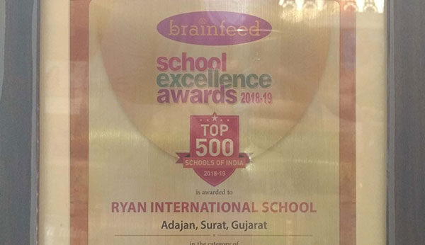 Featured in the Top 500 Schools - School Excellence Award - Ryan International School, Adajan, Surat