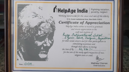Certificate of Appreciation - Ryan International School, Jagatpura