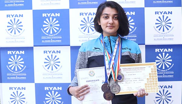 Ansha Gaur won the bronze medal at the State CBSE Centre Zone - Ryan International School, Sec-25, Rohini