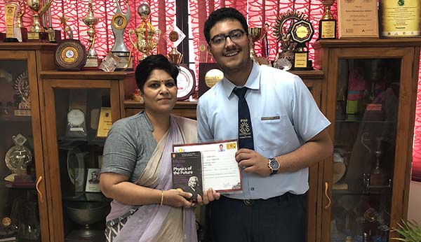 Aryaman Babbar was awarded a scholarship - Ryan International School, Sec-25, Rohini