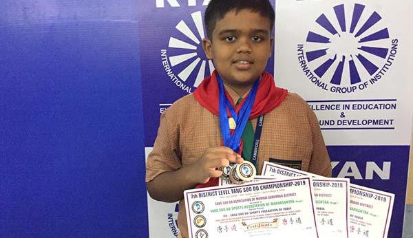 Aadesh Awale gets 2nd place in the National Tang Soo Doo Championship - Ryan International School, Kandivali East