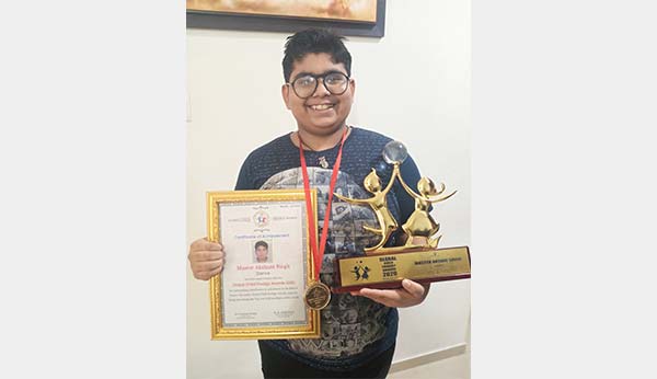 Akshat Singh awarded at the Global Child Prodigy Awards 2020 - Ryan International School, Kandivali East