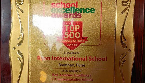 Awarded by Brainfeed - Ryan International School, Bavdhan