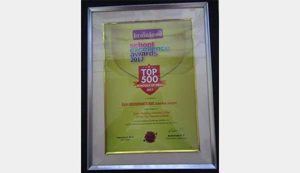 School Excellence Award - Ryan International School, Bhondsi, Gurgaon