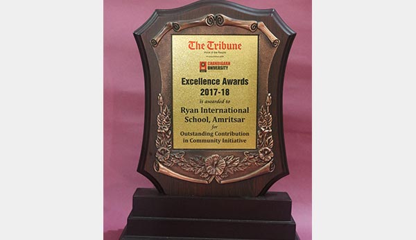 Excellence Award Outstanding Contribution in Community Initiative - Ryan International School, Amritsar