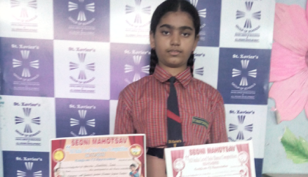 Ms. Shambhavi Soni has won District Level Dance Competition - Ryan Intetrnational School, SXHS Jabalpur
