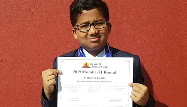 Mahavira Ladda ranked 54th at the Entrepreneur and Ideation Inter Competition