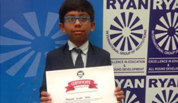 Krishna Nilesh Patel - Ryan International School, Bannerghatta