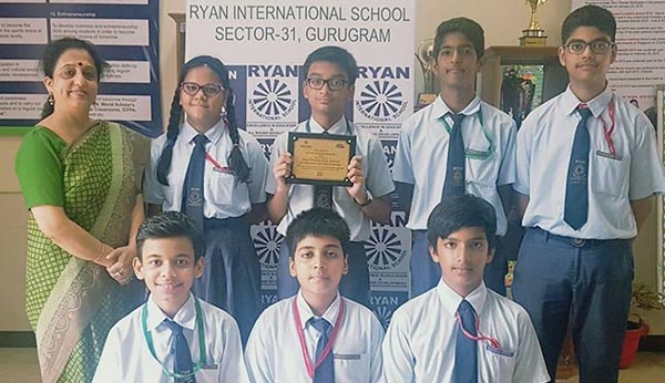 NSTSE-2018 - Best Participating School Award - Ryan International School, Sec 31 Gurgaon