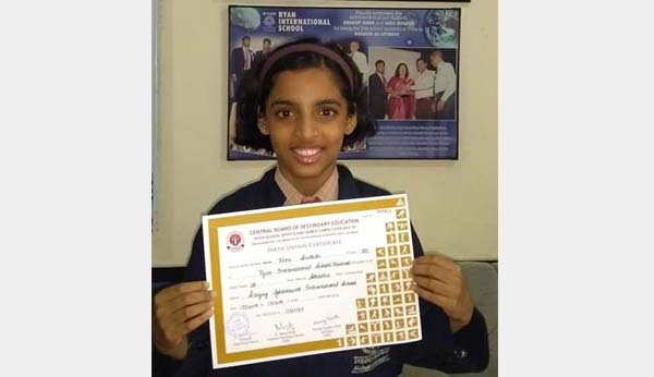 Rhea Sudesh gets 5th place for Long Jump - Ryan International School, Kandivali East