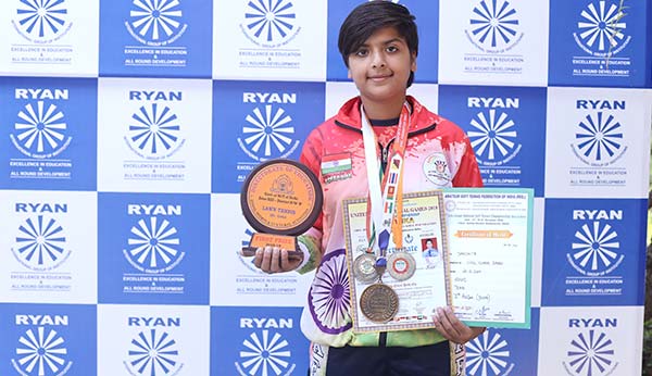 Sanchita bagged a silver medal - Ryan International School, Sec-25, Rohini
