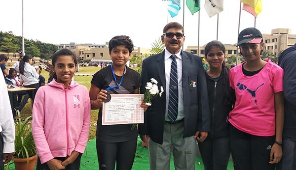 Shravanee Bangar gets a bronze medal for Long Jump - Ryan International School, Kandivali East