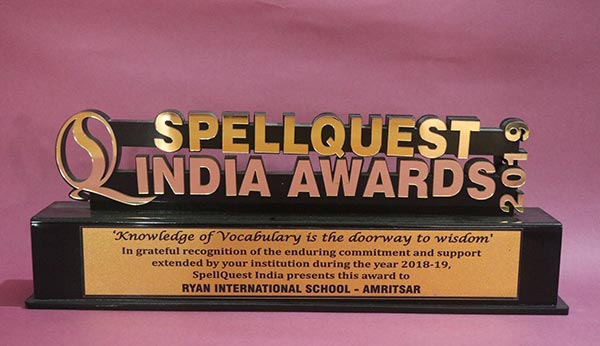 Spell Quest India Award - Ryan International School, Amritsar