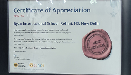 Appreciation Certificate By National Olympaid Foundation