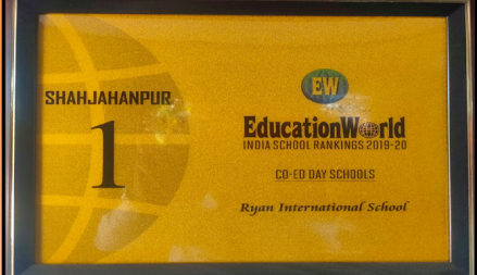 Best School Award - Education World India School Rankings 2019 - Ryan International School, Shahjahanpur