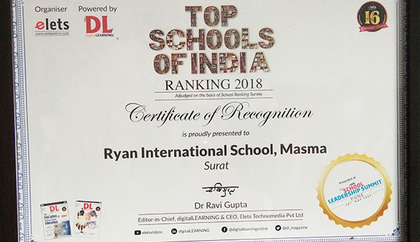 Featured in the Top Schools of India - Ryan International School, Masma Village