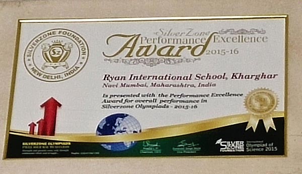 Performance excellence award 2016 - Ryan International School, Kharghar - Ryan Group