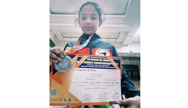 Silver Medal in All India Open Karate Competition