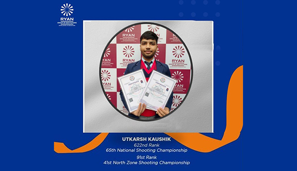 Utkarsh Kushik achieves the impressive Ranks - Ryan International School, Sec-25, Rohini