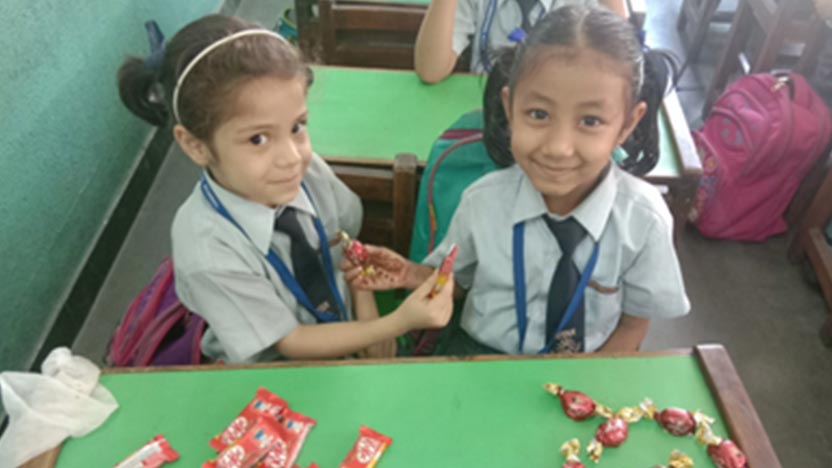 Exchange of sweets Activity - Ryan International School, Indore