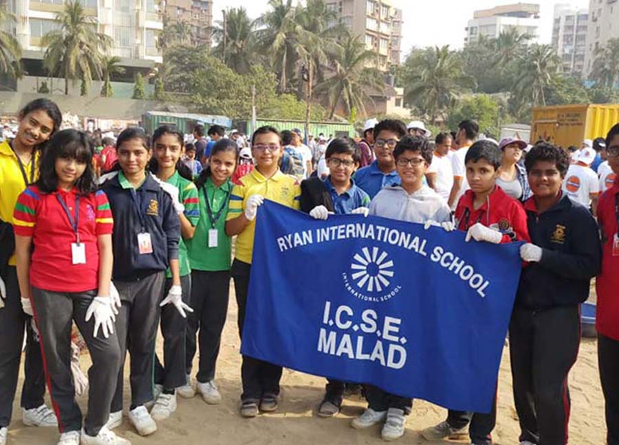 Beach Clean up - Ryan International School, Malad