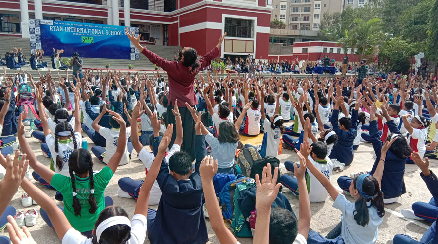 Yoga Day - Ryan International School Kundalahalli - Ryan Group