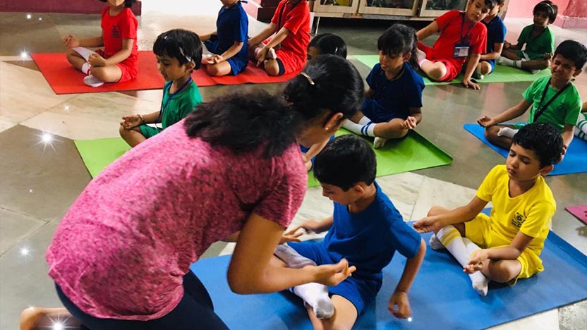 International yoga day celebration - Ryan International School, Kharghar