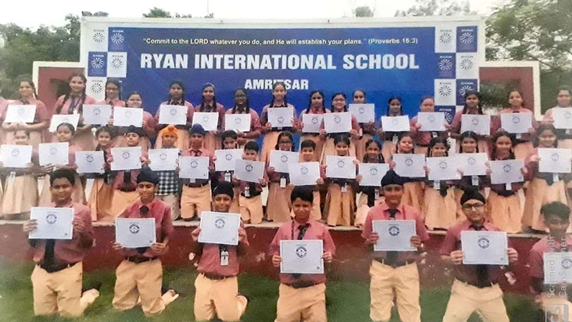 International Book OF Records-World Records Of Excellence - Ryan International School, Amritsar