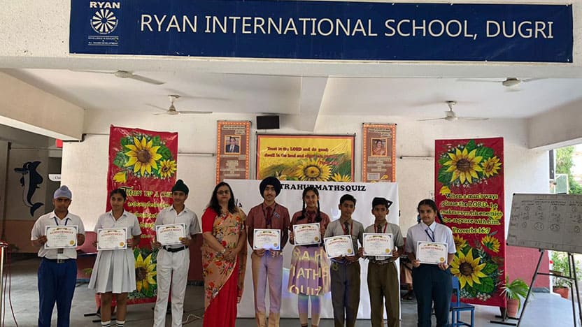 INTRAHUB MATHS QUIZ COMPETITION - Ryan International School, Dugri