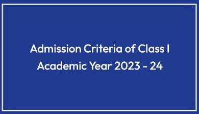 Admission Criteria of Class I for the Academic Year 2023-24