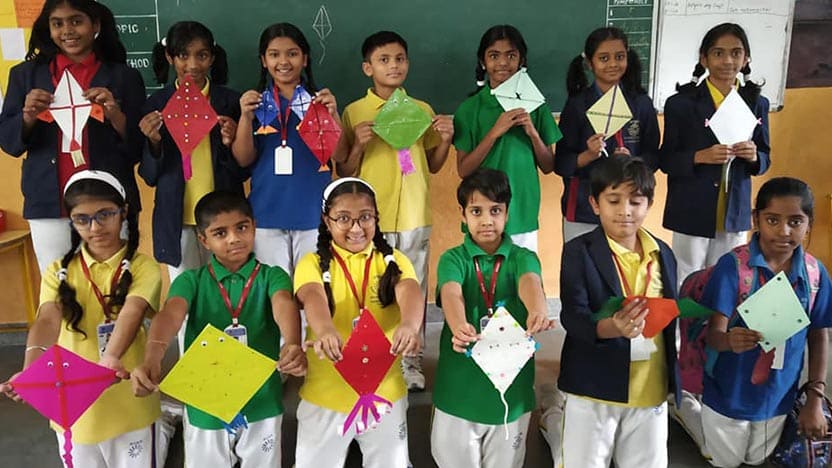 Kite Making - Ryan International School, Bannerghatta