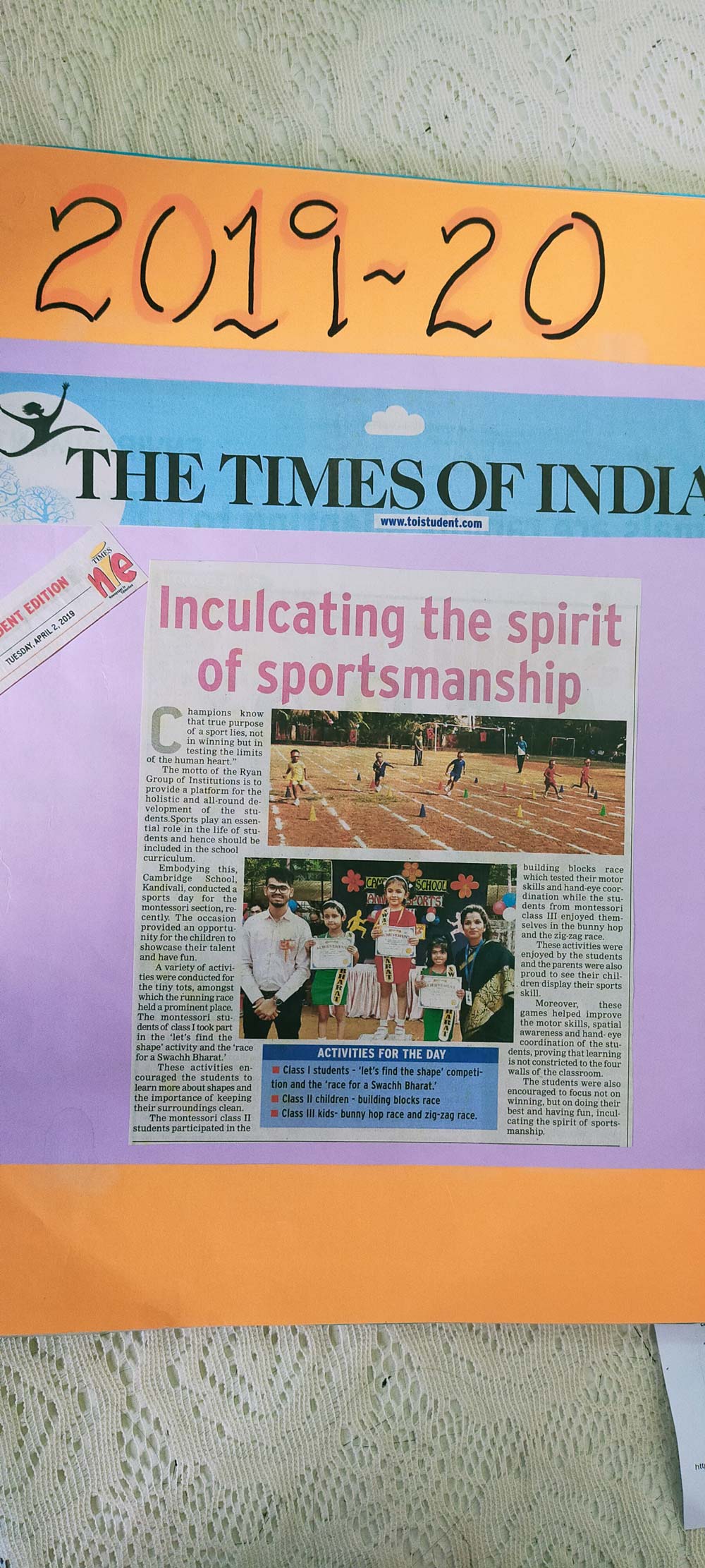 Inculcating the spirit of sportsmanship - Ryan International School, Kandivali East