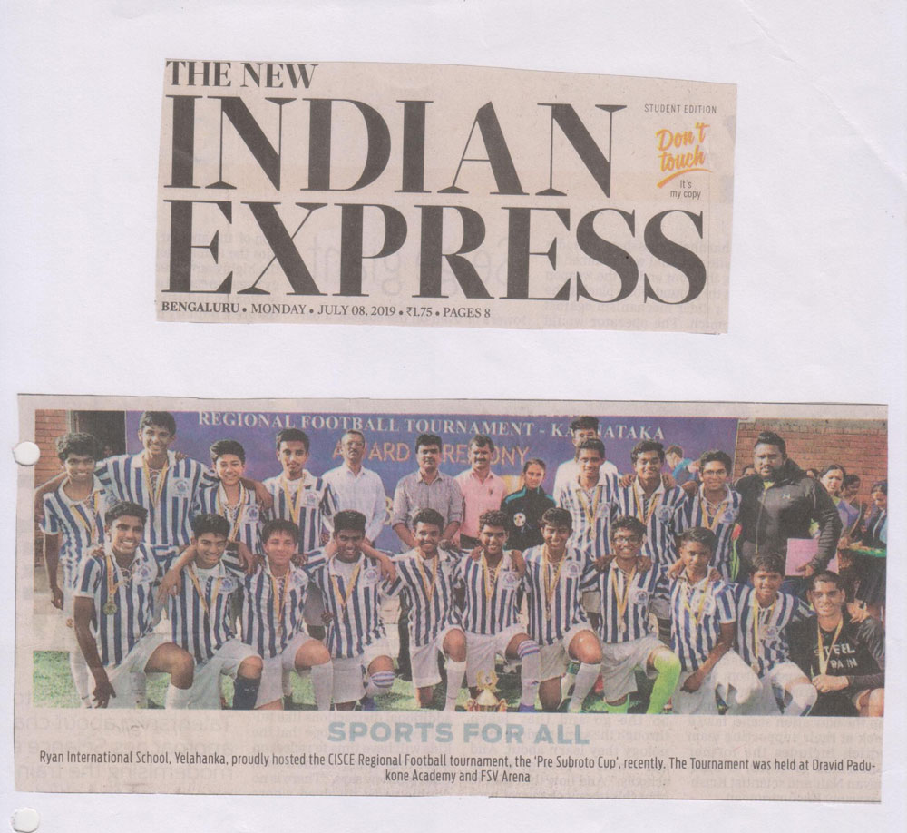 Sports for All’ - The New Indian Express - Ryan International School, Yelahanka - Ryan Group