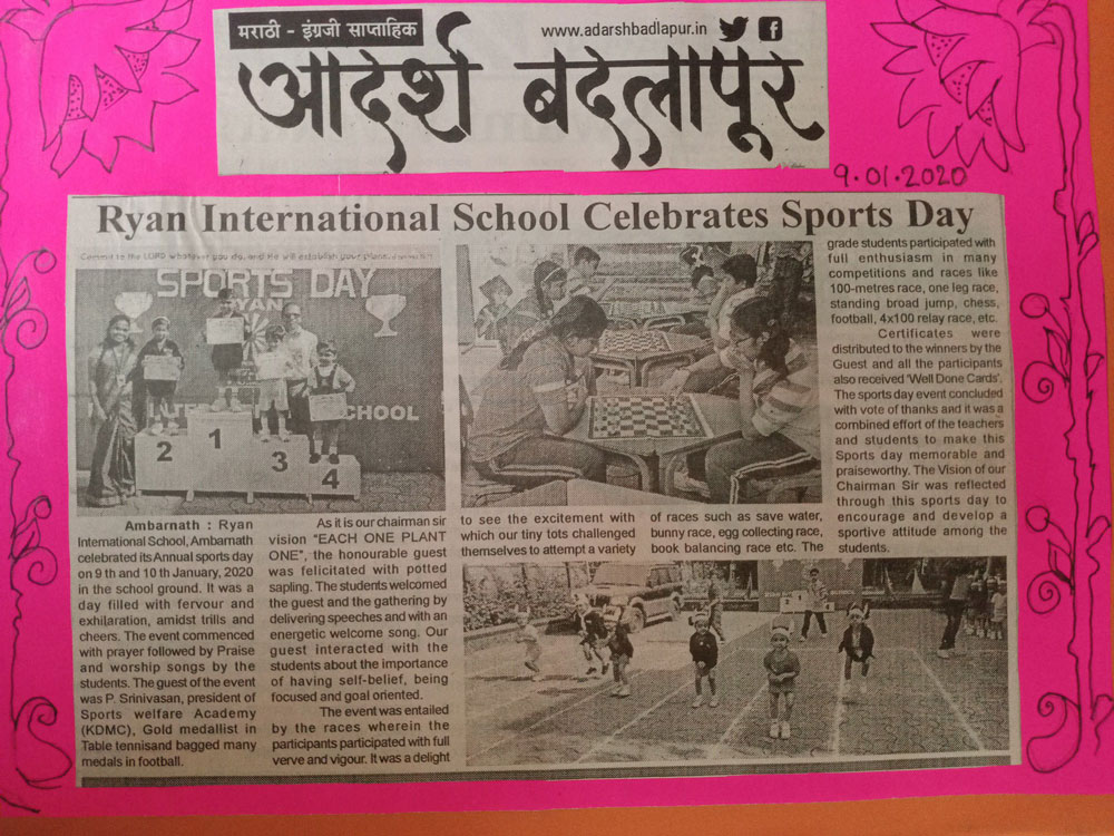 Sports Day - Ryan International School,Ambernath