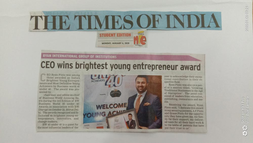 Ryan Sir – Young Entrepreneur - Ryan International School Kundalahalli - Ryan Group