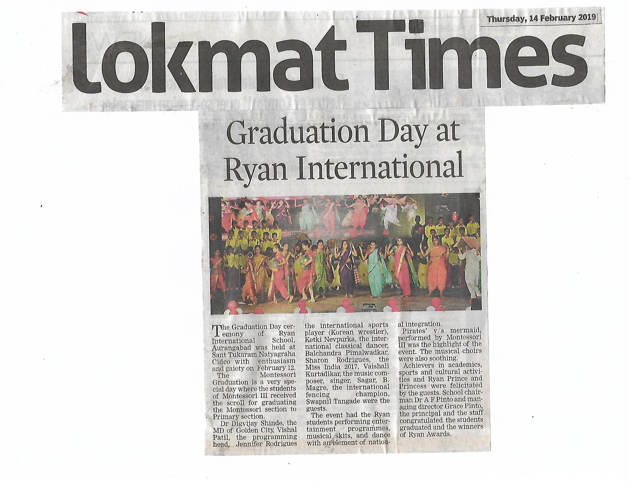 ‘Graduation Day at Ryan International’
