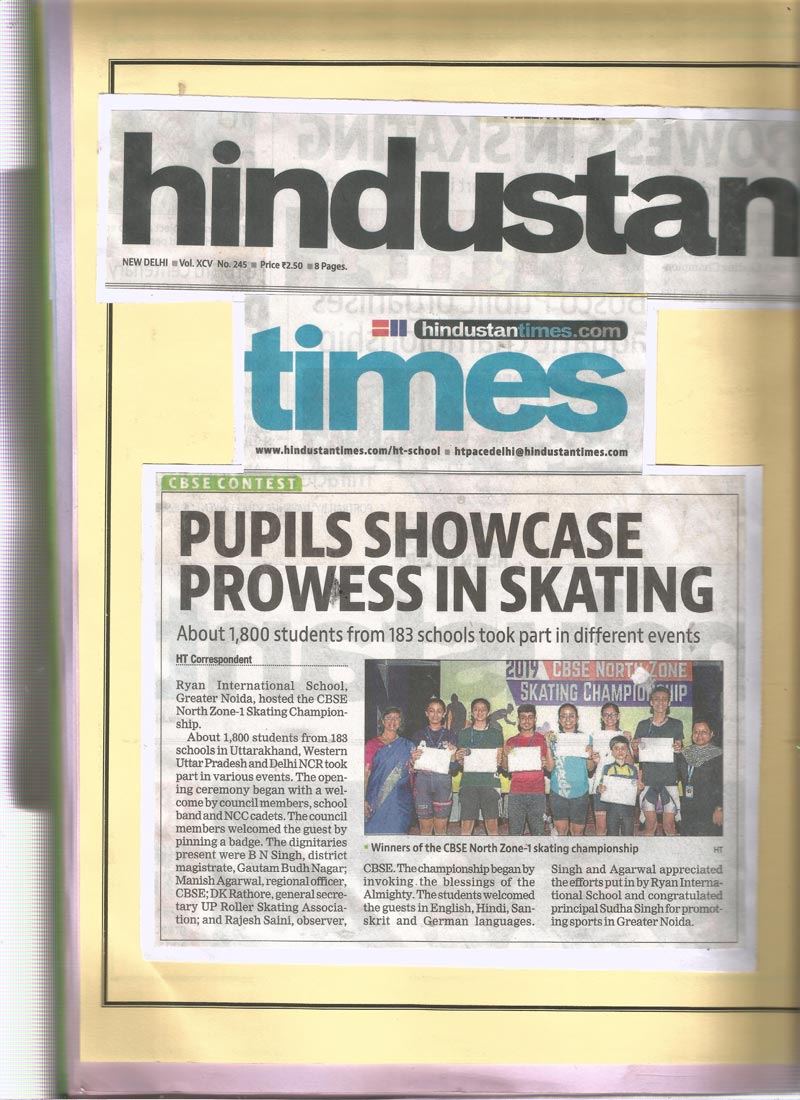 Pupils showcase prowess in Skating - Ryan International School Greater Noida - Ryan Group