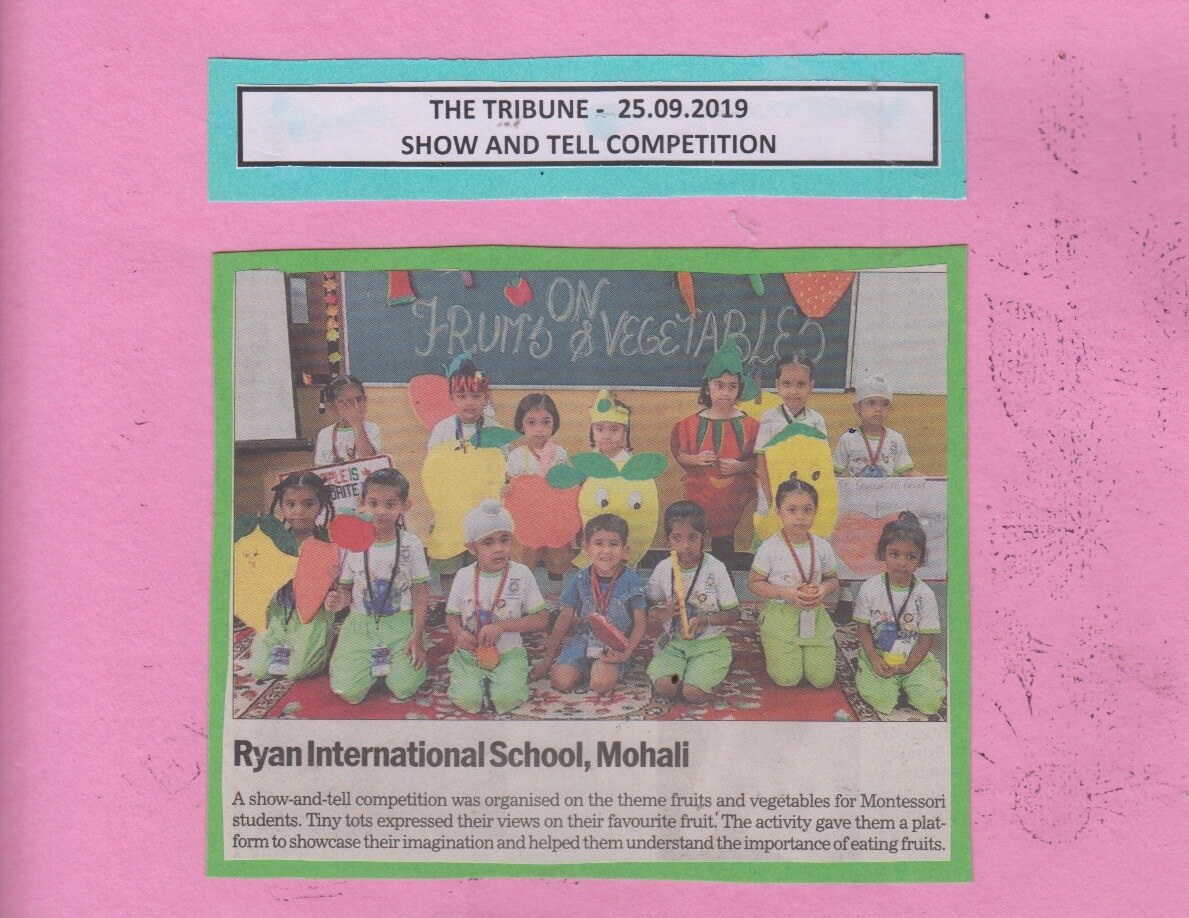 Show and Tell Competition - Ryan International School, Mohali