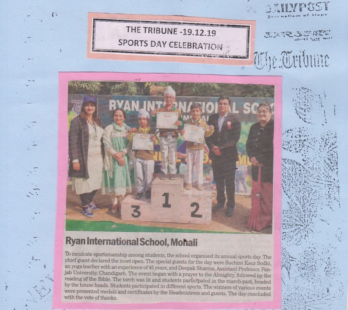 Sports Day Celebration - Ryan International School, Mohali