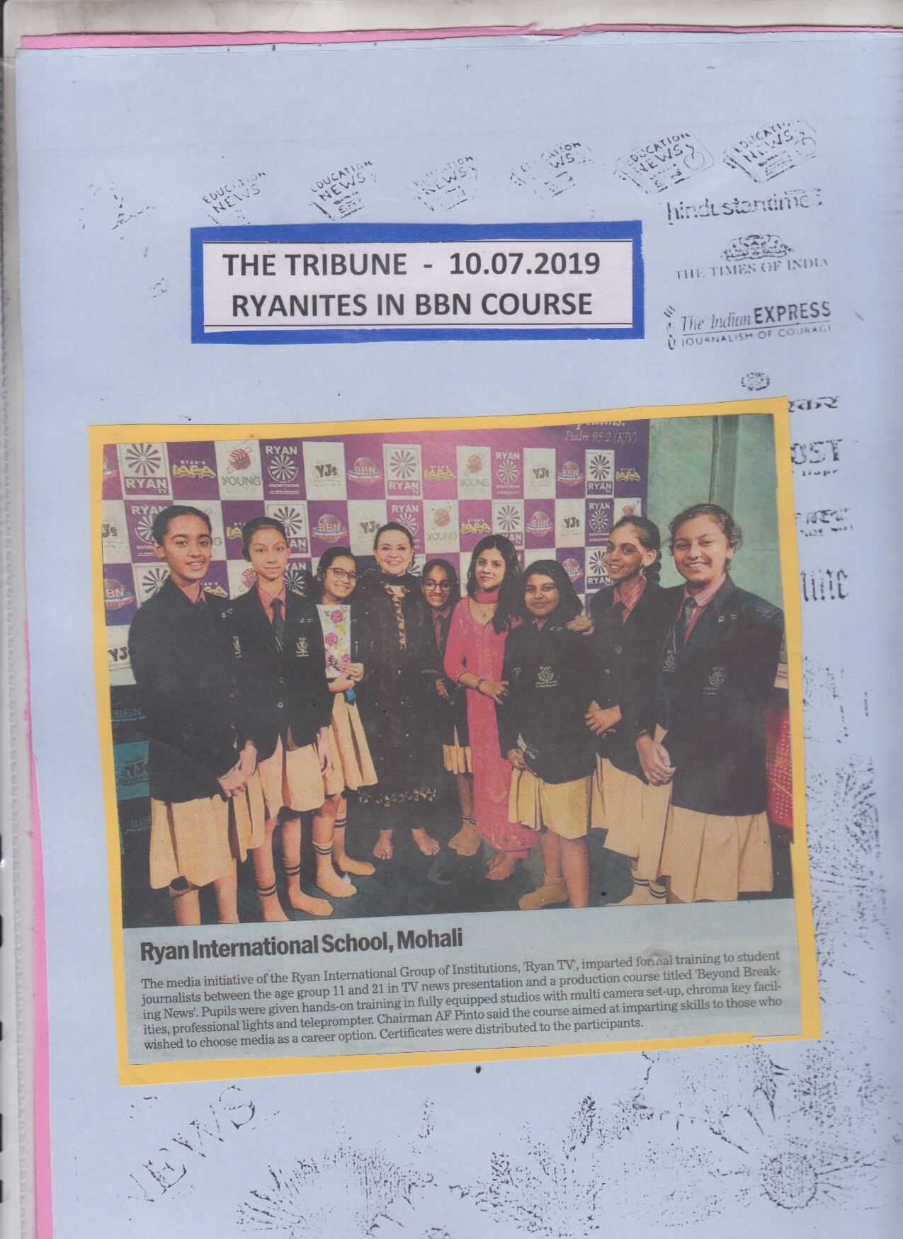 Ryanities in BBN course - Ryan International School, Mohali