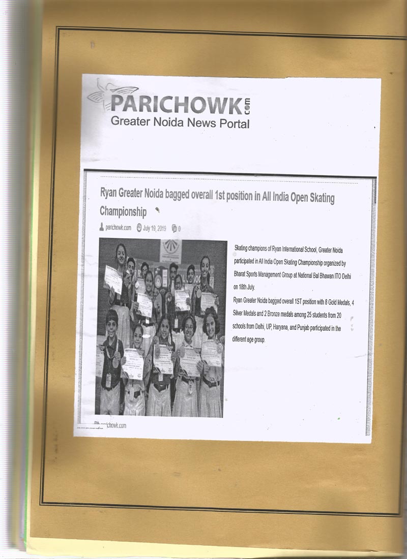 Ryan Greater Noida bagged overall 1st Position in All Open Skating Championship - Ryan International School Greater Noida - Ryan Group