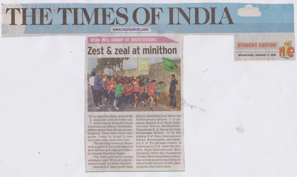 Zest  Zeal Minithon - Ryan International School Bannerghatta