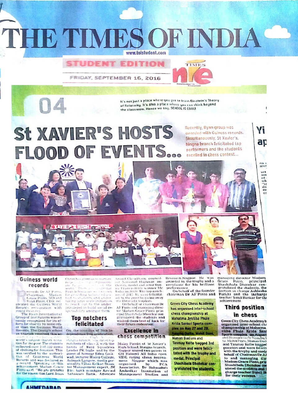 St Xavier's hosts flood of events