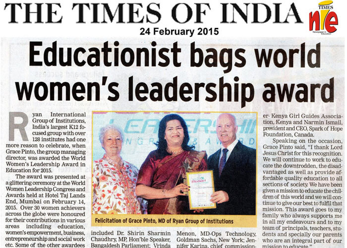 Press Clip: Women's Leadership Award 2015