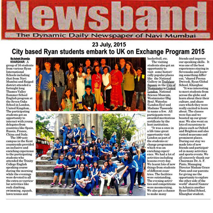 Press Coverage: UK Exchange Program 2015