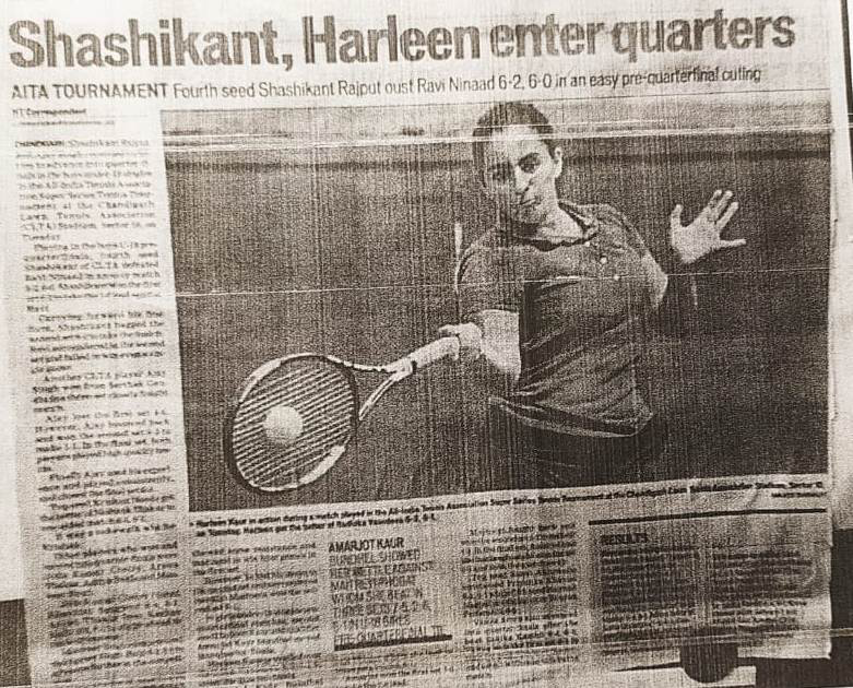 The Tennis Tournament was featured in Hindustan Times