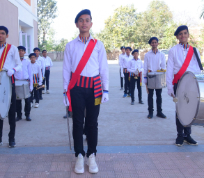 Students parade in school, Ryan International School Montesoori, Sultanpur Road